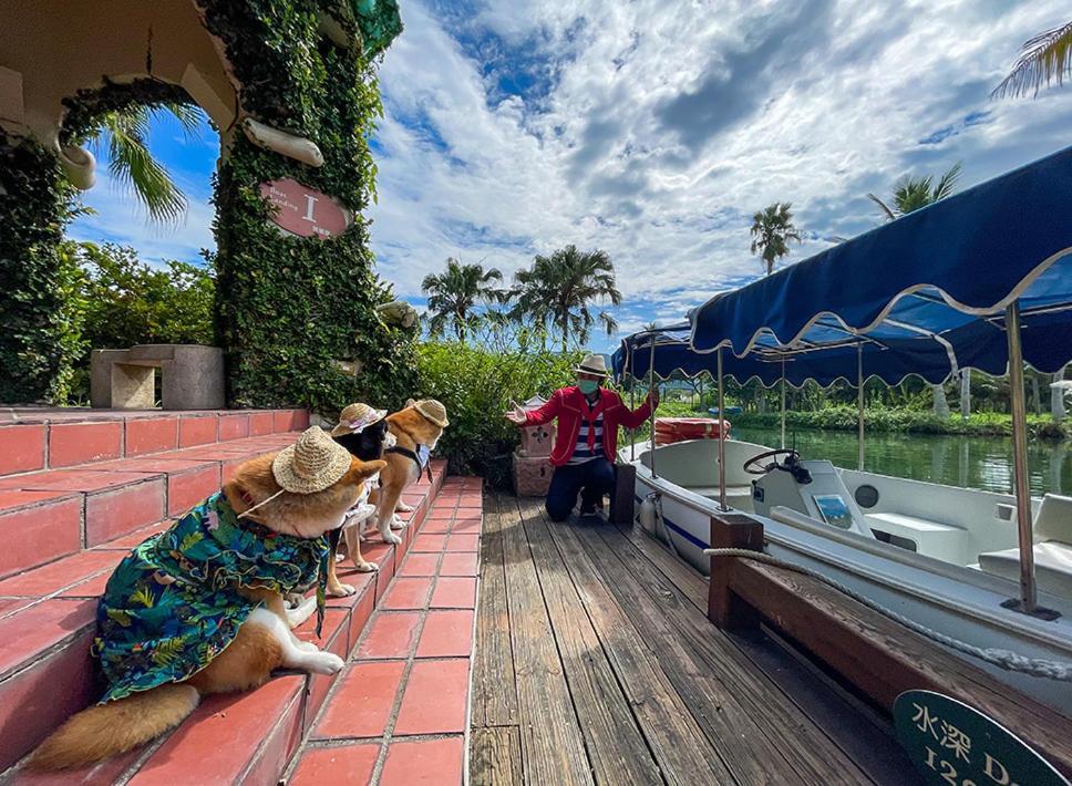 Promisedland Resort & Lagoon Shoufeng Esterno foto Dogs on a boat at the park